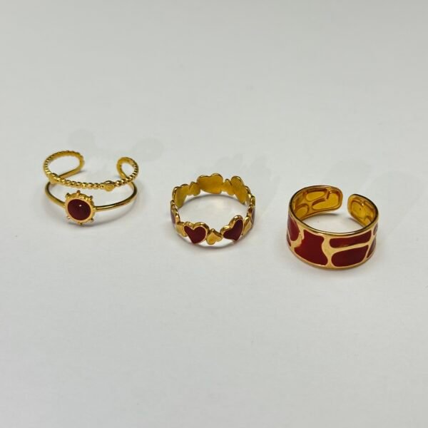 B007 Romance Script Ring Set